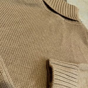 Tan Turtleneck Sweater